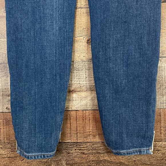 FRAME Le Garcon Melbourne Jeans Step Hem Zippered Ankle Blue Size 26 - Picture 8 of 10
